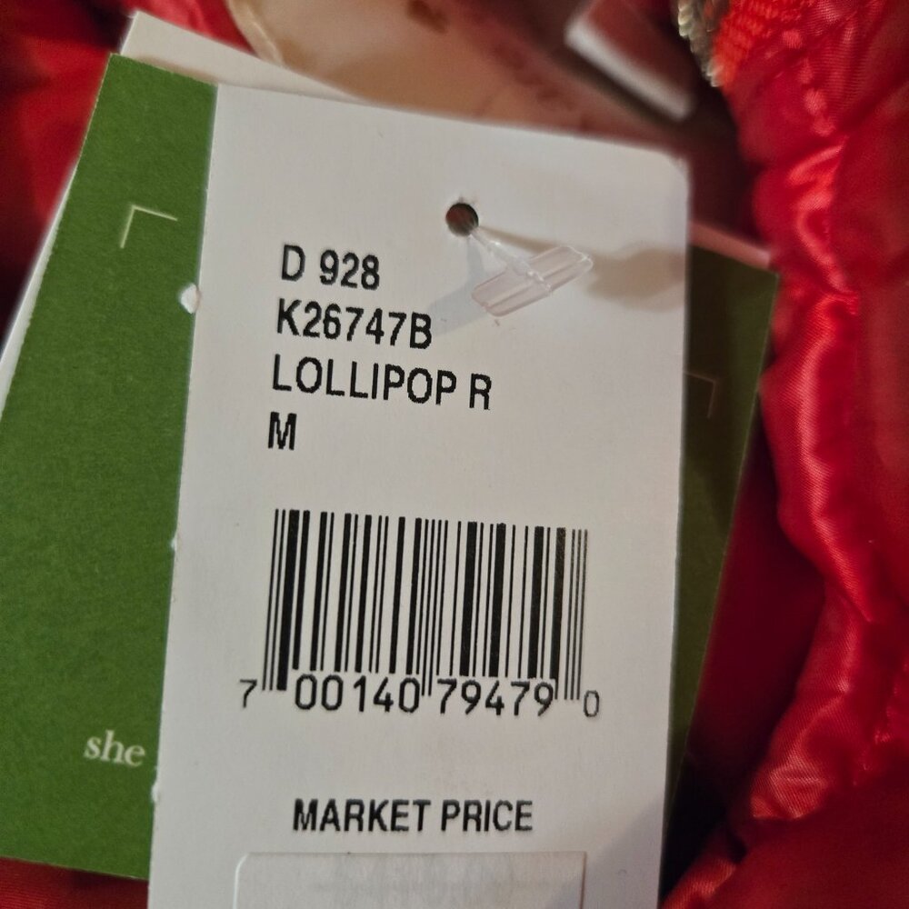 Kate Spade Lollipop Red Down Puffer Coat — Size M (NWT) - Picture 16 of 16